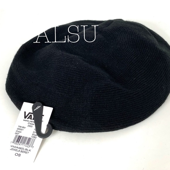 VANS JEWELS Women’s Beret Black Logo - Picture 2 of 7